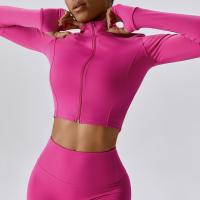 Polyamide & Spandex Women Yoga Tops midriff-baring & skinny Solid PC