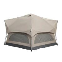 Silver Coated Fabric & Oxford & Polyester automatic & windproof & Waterproof Tent portable & sun protection & breathable Fiberglass & Aluminium Alloy gray PC