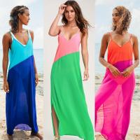Mousseline Robe de plage Patchwork Solide plus de couleurs pour le choix pièce