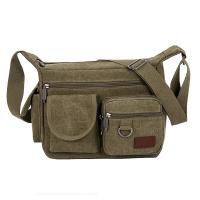 Canvas easy cleaning Crossbody Bag large capacity & soft surface Solid PC