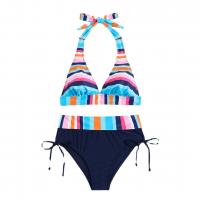 Spandex & Polyester Bikini backless & padded printed Set