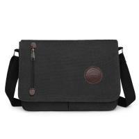 Canvas Crossbody Bag large capacity & soft surface & hardwearing & waterproof Solid PC