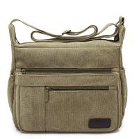Canvas Crossbody Bag durable & large capacity & hardwearing & waterproof Solid PC