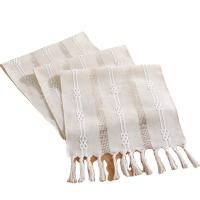 Polyester easy cleaning & Tassels Table Runner durable Solid PC