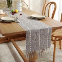Polyester easy cleaning & Tassels Table Runner durable Solid PC
