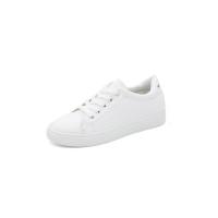 PU Leather Women Casual Shoes Solid white Pair