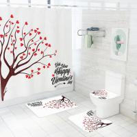 Polyester Rideau de douche Imprimé couleur et motif différents pour le choix Ensemble