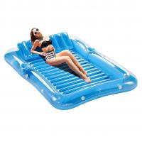PVC Inflatable Floating Bed portable blue PC