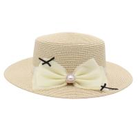 Straw windproof Sun Protection Straw Hat sun protection & for women & breathable bowknot pattern PC