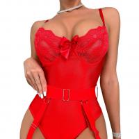 Polyester Sexy Bandage Set & skinny style red PC