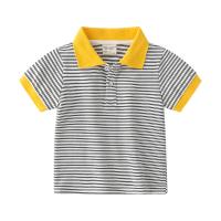 Cotton Boy T-Shirt perspire & hygroscopic and perspiratory & breathable printed striped PC