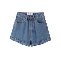 Denim Women Hot Pant & loose & breathable stretchable Solid PC
