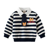 Cotton Soft Boy Clothing with tie & thermal printed striped black PC