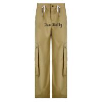 Polyester Wide Leg Trousers Women Long Trousers & breathable Solid yellow PC
