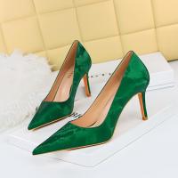 PU Leather Stiletto High-Heeled Shoes pointed toe Pair