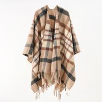Polyester Tassels Unisex Scarf can be use as shawl & thermal printed plaid PC