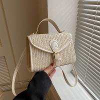 Straw Box Bag Woven Tote soft surface PC