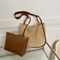 Straw Bag Suit large capacity & soft surface & two piece PC