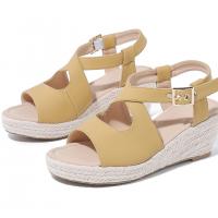Synthetic Leather & PU Leather Women Sandals & anti-skidding & hollow Pair