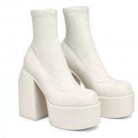 PU Leather chunky Boots Pair