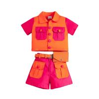 Polyester Slim Girl Clothes Set & two piece Pants & top patchwork Others Set