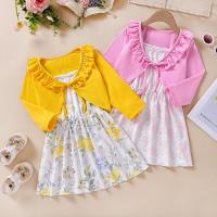 Cotton Slim Girl Clothes Set & two piece skirt & coat printed Others Set