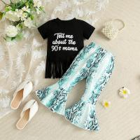Cotton Slim Girl Clothes Set & two piece Pants & top printed Others Set