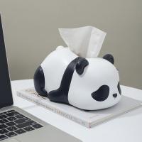 Resin Easy Matching Tissue Box durable Cartoon white and black PC