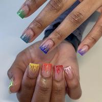 Plastique Faux ongles multicolore Ensemble