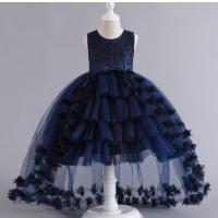 Polyester Princess & Ball Gown Girl One-piece Dress patchwork PC