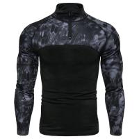 Polyester Men Long Sleeve T-shirt & loose printed camouflage PC