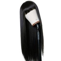 High Temperature Fiber mid-long hair Wig Can NOT perm or dye & for women black PC