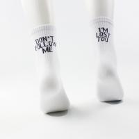 Cotton Unisex Knee Socks deodorant & sweat absorption printed Solid Pair