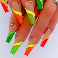 Plastique Faux ongles multicolore Ensemble