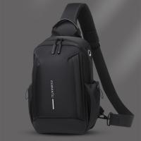 Oxford with hole for headphone Sling Bag portable & hardwearing & waterproof Polyester letter PC