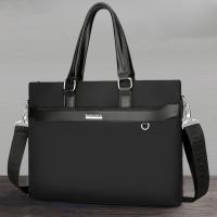 Oxford Briefcase large capacity & attached with hanging strap & waterproof Polyester black PC