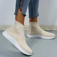 Viscose & Mesh Fabric Boots & breathable Solid Pair
