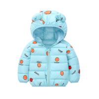 Eiderdown Cotton & Polyester With Siamese Cap Girl Coat & thermal patchwork fruit pattern PC