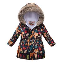 Polyester & Cotton Girl Coat thicken & thermal patchwork PC