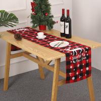 Cloth Table Runner christmas design printed red PC