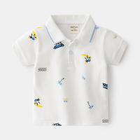 Baumwolle Junge T-Shirt, Gedruckt, unterschiedliches Muster zur Auswahl, Weiß,  Stück
