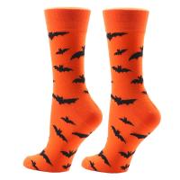 Spandex & Cotton Men Knee Socks Halloween Design & flexible & thermal printed Pair