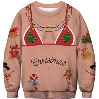 Polyester Couple Sweatshirts christmas design & loose printed PC