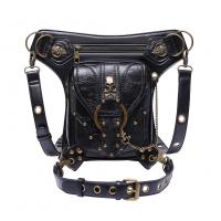 PU Leather Motorcycle Bag & Multifunction Shoulder Bag with chain black sold by pc