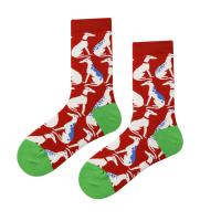 Cotton Women Sport Socks antifriction & sweat absorption & breathable printed : Pair