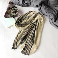 Cotton Multifunction Unisex Scarf thermal weave striped PC
