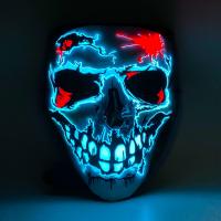 Plastic LED glow Halloween Mask Halloween Design blue PC