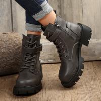 PU Leather Women Martens Boots & anti-skidding Pair