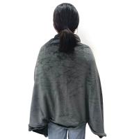 合成繊維 & フランネル 電気暖房毛布 単色 灰色 一つ
