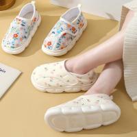 Cotton Cloth & Rubber Women Confinement Shoes printed Others Pair